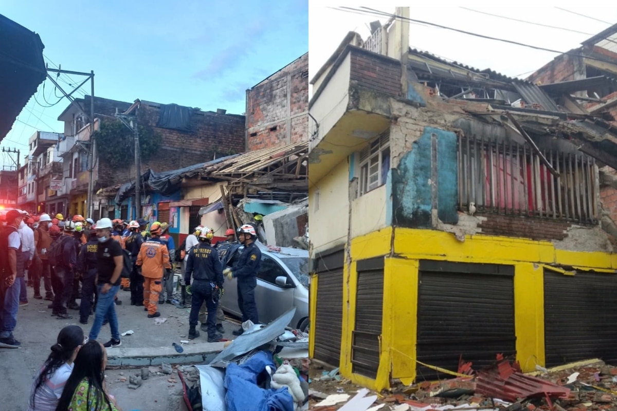 Organismos de socorro rescataron a dos personas tras colapso de una vivienda en Pereira