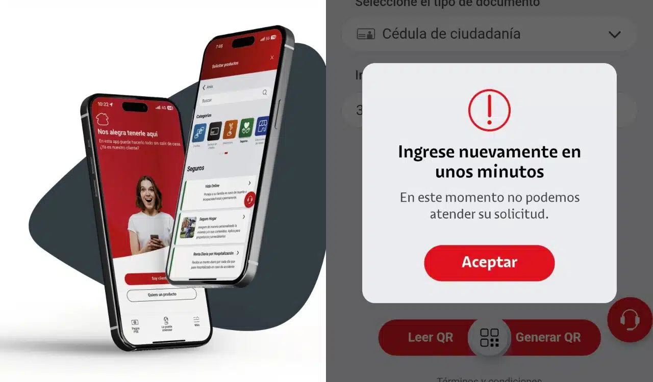¿Tiene problemas con Davivienda? Reportan intermitencias y fallas generales en sus canales virtuales
