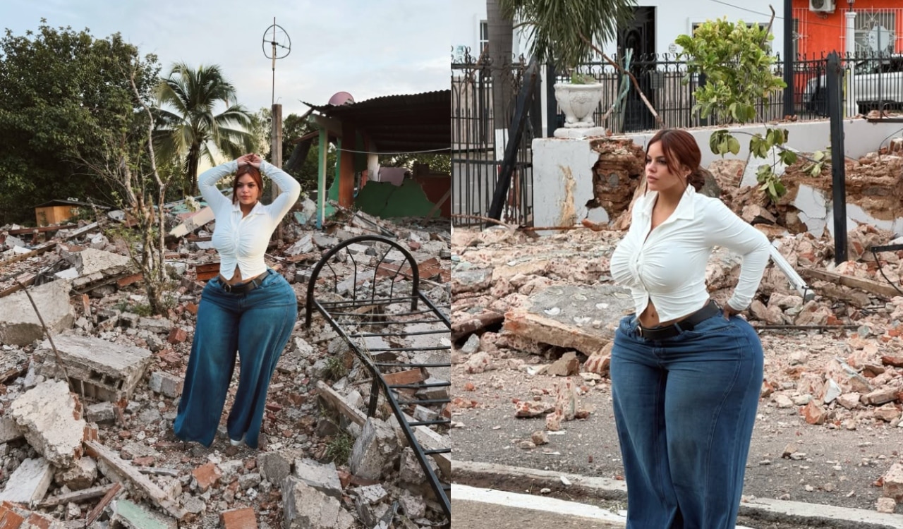 Critican a influencer panameña por tomarse fotos en medio de los daños por el terremoto